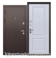 Входная металлическая дверь Титан Букле Антрацит Велюр Белый Софт производителя Феррони