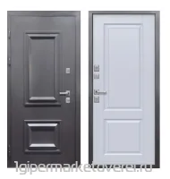 Входная металлическая дверь ПРОТЕРМА Багет Букле антрацит Велюр белый софт производителя Феррони