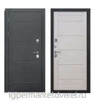 Входная металлическая дверь 11 см ISOTERMA Серебро лиственница Беж царга производителя Феррони