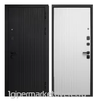Входная металлическая дверь Вертикаль Сатин Черный  производителя E-Trade