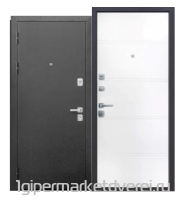 Входная металлическая дверь 9 см Серебро Эмалит белый   производителя Феррони