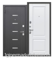 Входная металлическая дверь 7,5 см Гарда Серебро Велюр белый софт производителя Феррони