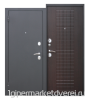 Входная металлическая дверь Гарда Муар 8 мм Венге/ Белый ясень производителя Феррони
