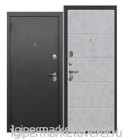 Входная металлическая дверь 7,5 см Гарда Букле Черный Бетон снежный, Бетон Графит НОВИНКА производителя Феррони