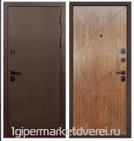 Входная металлическая дверь 7 см Антик медь Мореная береза производителя Феррони