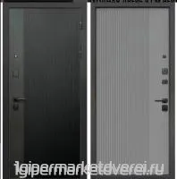 Входная металлическая дверь Вертикаль  9 см, Серая производителя Феррони